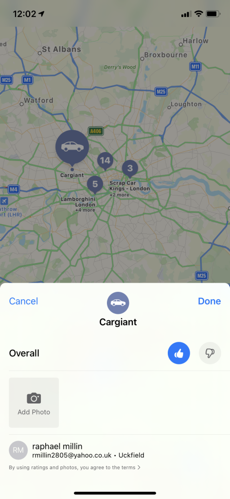 Apple Maps Car Dealer